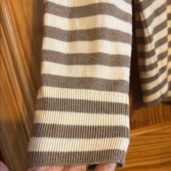 Banana Republic Brown and Cream Striped Long Sleeve Sweater - Picture 4 of 8